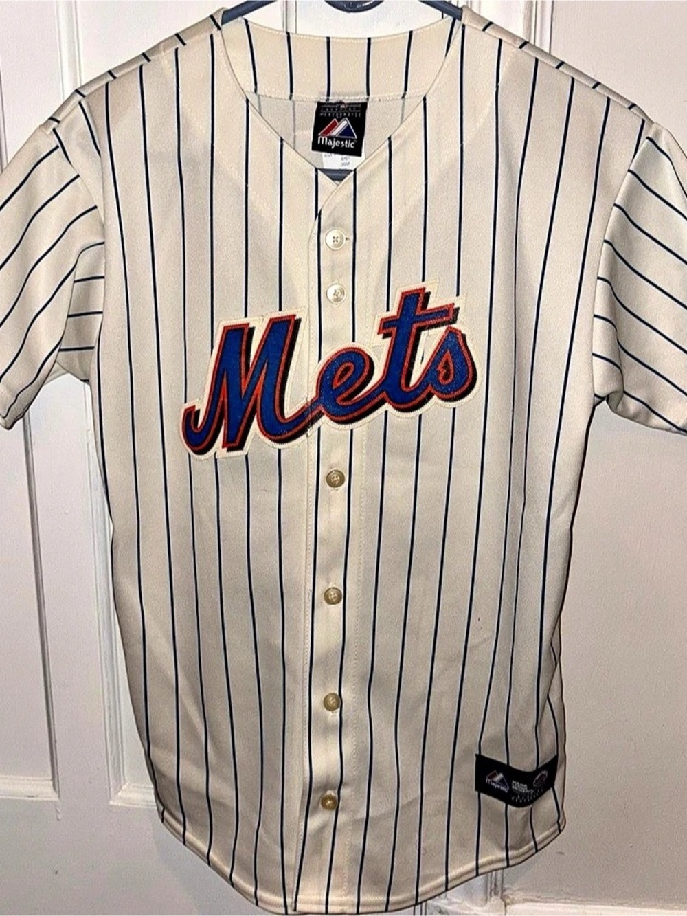 Majestic New York Mets David Wright #5 Home Pinstripe Jersey Pinstripe Jersey